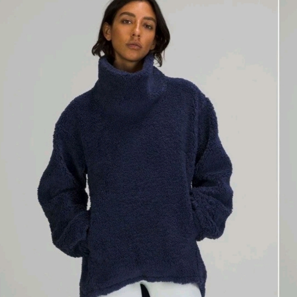 lululemon athletica Deep Blue Cowl Neck Sweater